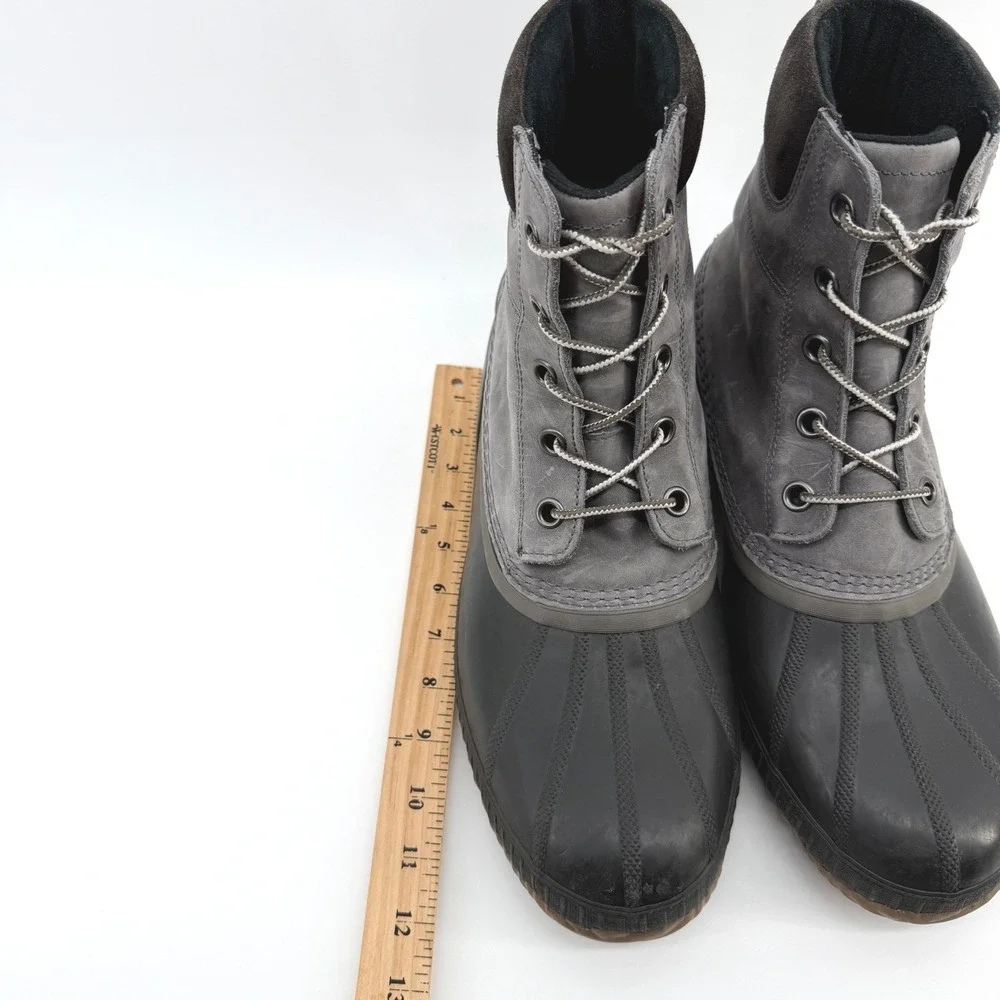Sorel Cheyanne II Duck Boots Mens 14 Gray Waterproof Gorpcore Utility NM2575-052